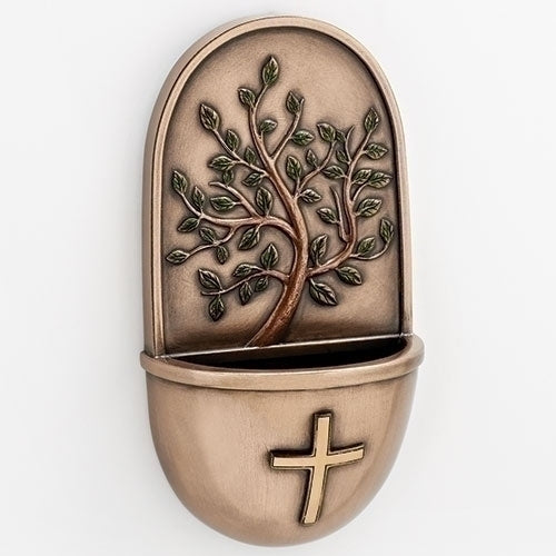 Tree of Life Holy Water Font, 6" tall