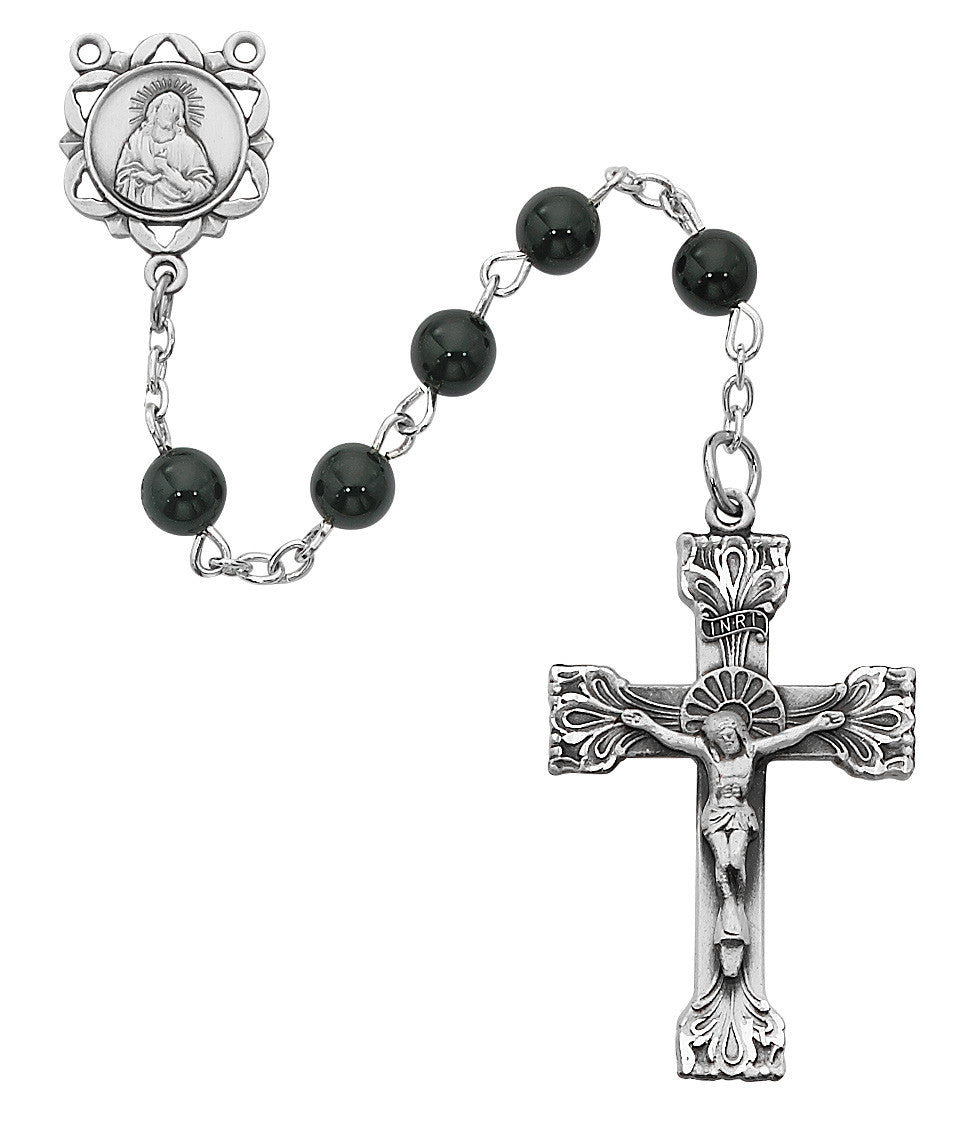Black Onyx Rosary, 6mm beads