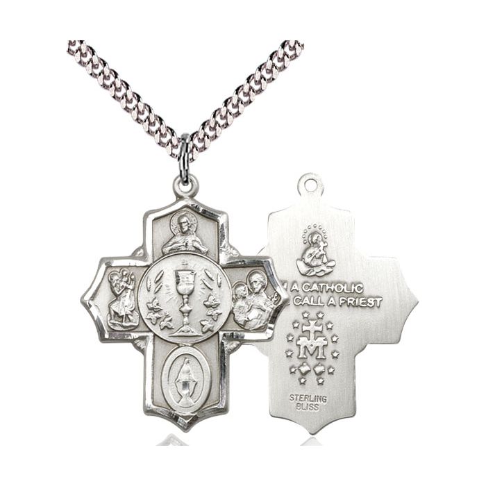 5-Way First Communion Cross 42044, Pewter