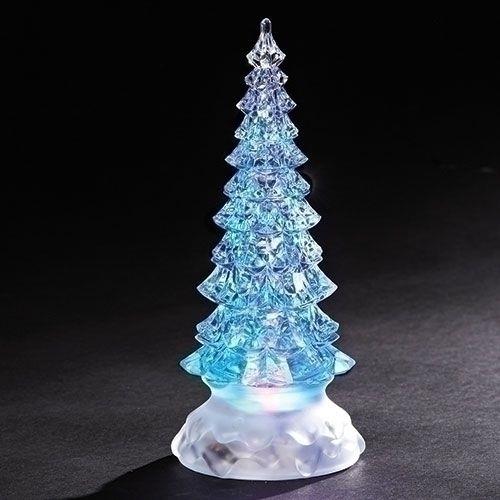 Swirl Confetti Glitter Tree, LED, 8.5" tall