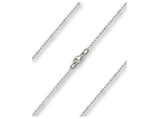 Rope Chain, 18" length with lobster claw clasp, Sterling Silver