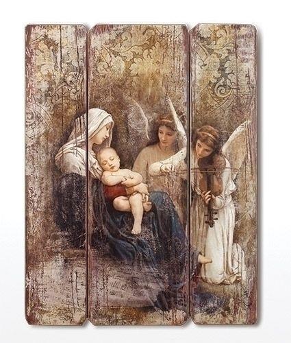 Song of the Angels Tri-Panel plaque, 26" tall