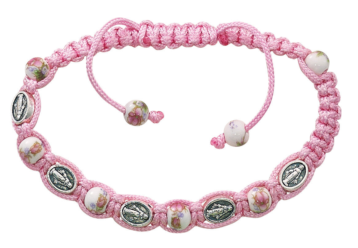 Miraculous Medal pink bracelet
