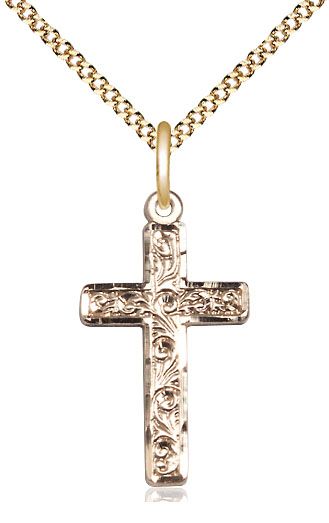 Cross medal 0673Y2, Gold Filled