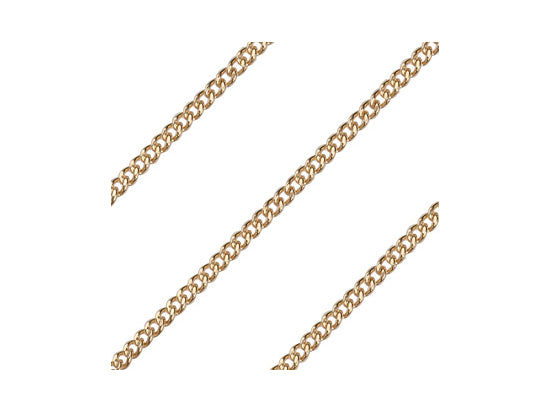Curb Heavy Chain, 30" length endless, Gold Filled