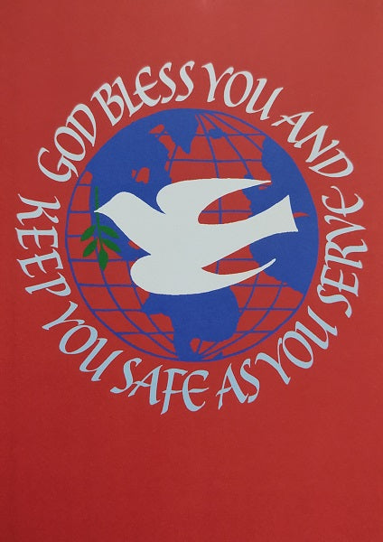 God Bless You and Keep You Safe as you serve: Christmas card