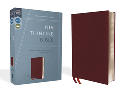 NIV, Thinline Bible, Bonded Leather, Burgundy, Red Letter Edition