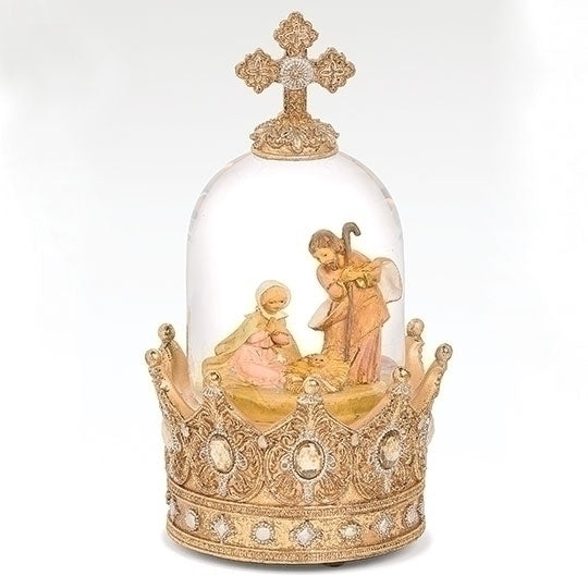 Holy Family Waterdome, Musical, 8" tall