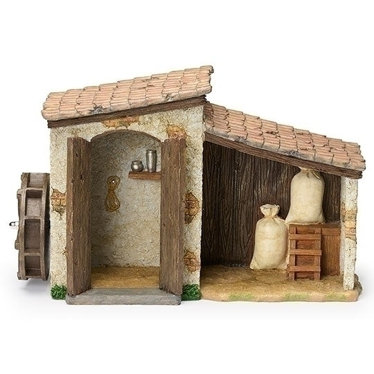 Farmhouse with Water Mill, 5" scale