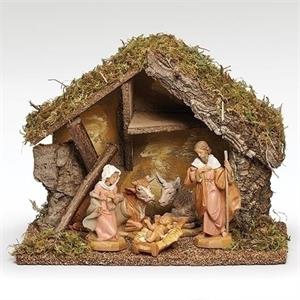 Nativity Stable Set Fontanini, 6 pcs, 5" scale