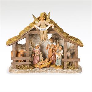 Nativity Stable Set Fontanini, 8 pcs, 5" scale