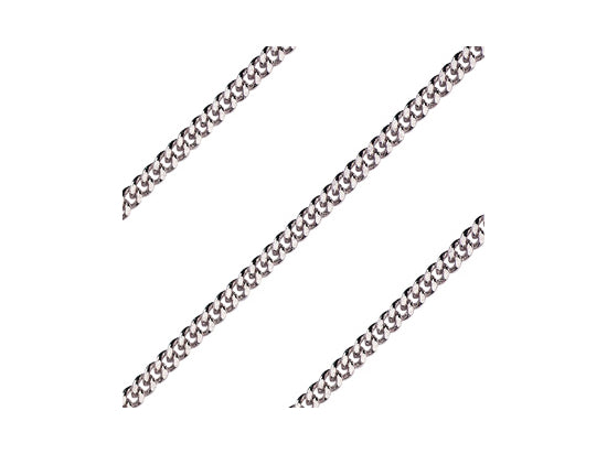 Curb Heavy Chain, 30" length endless, Silver Plated