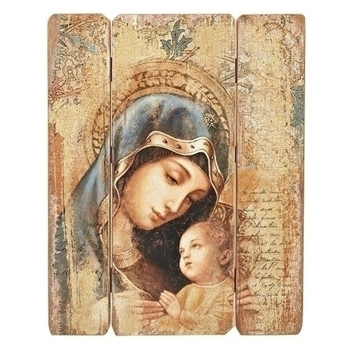 Madonna & Child plaque, 26" tall