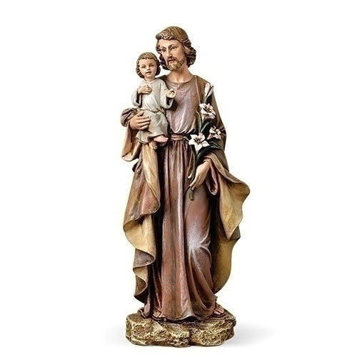 St. Joseph with Child Jesus statue, 10" tall