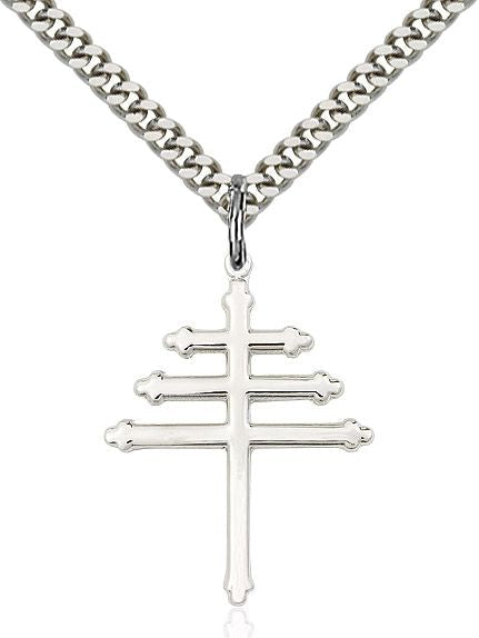 Maronite Cross medal 00844, Pewter