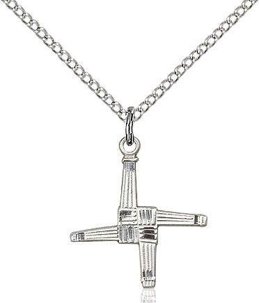 Saint Brigid cross medal 02904, Pewter