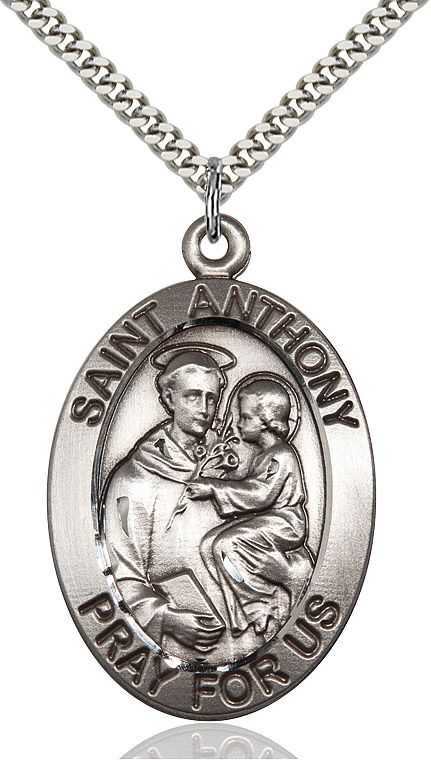 Saint Anthony medal 04214, Pewter