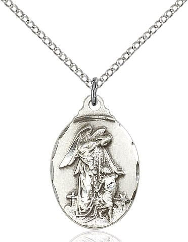 Guardian Angel medal 0599E4, Pewter