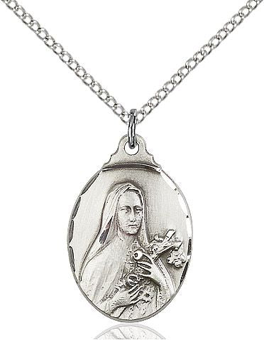 Saint Theresa medal 0599T4, Pewter