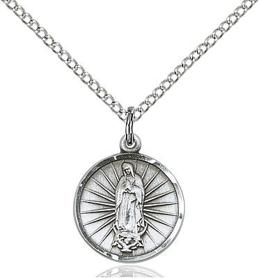 Our Lady of Guadalupe medal 0601F4, Pewter