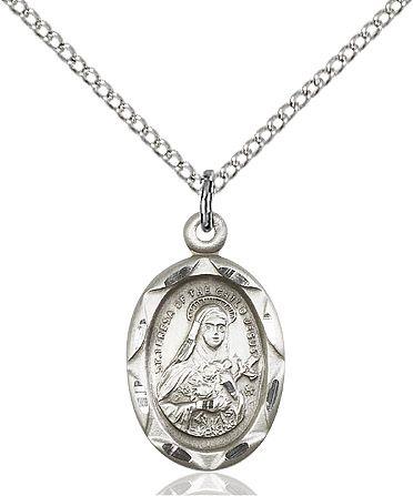 Saint Theresa medal 0612T4, Pewter