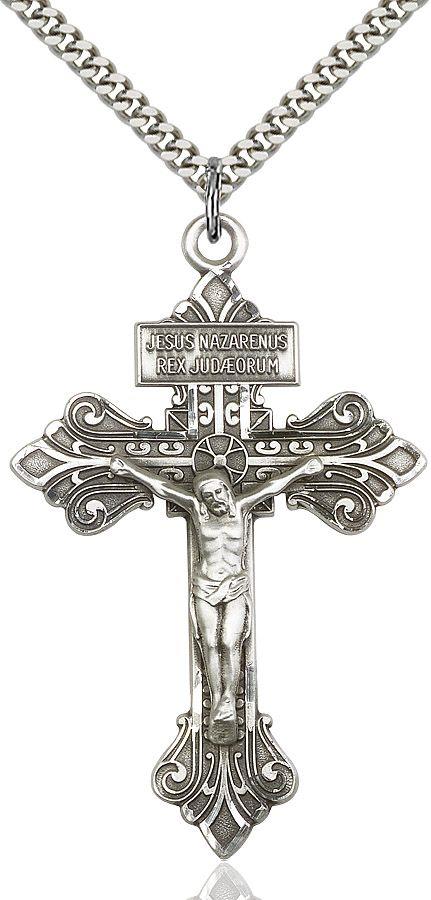 Crucifix medal 06324, Pewter
