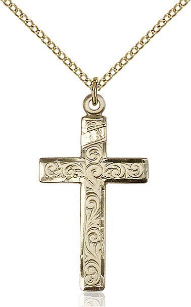 Cross medal 0652Y2, Gold Filled