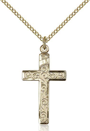 Cross medal 0653Y2, Gold Filled