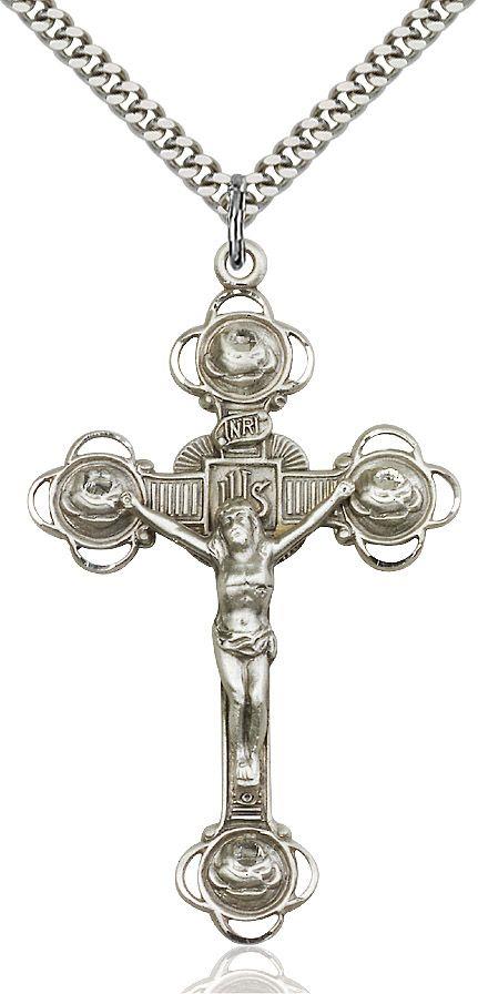 Crucifix medal 06541, Sterling Silver
