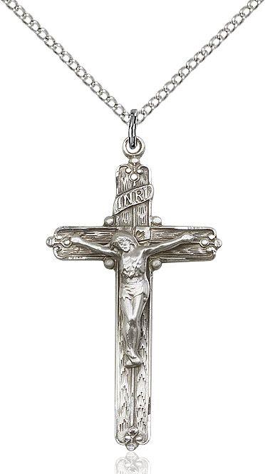 Crucifix medal 06551, Sterling Silver