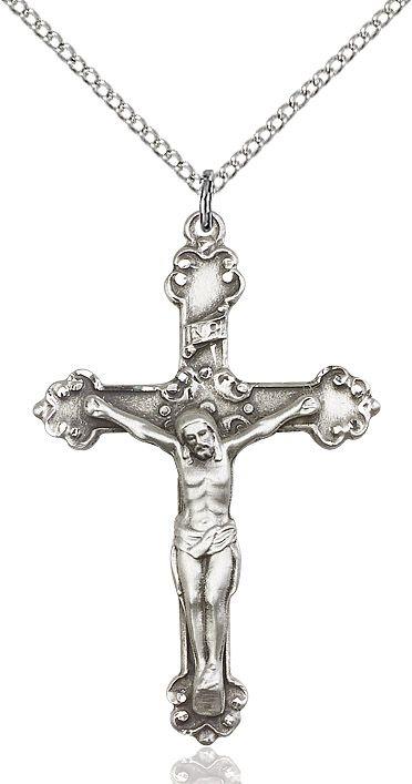 Crucifix medal 06564, Pewter