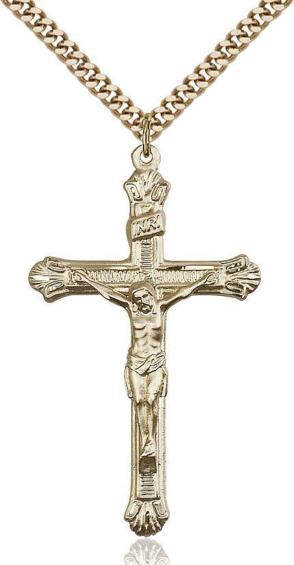 Crucifix medal 06572, Gold Filled