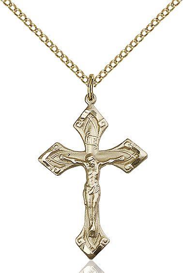 Crucifix medal 06632, Gold Filled