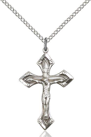Crucifix medal 06631, Sterling Silver