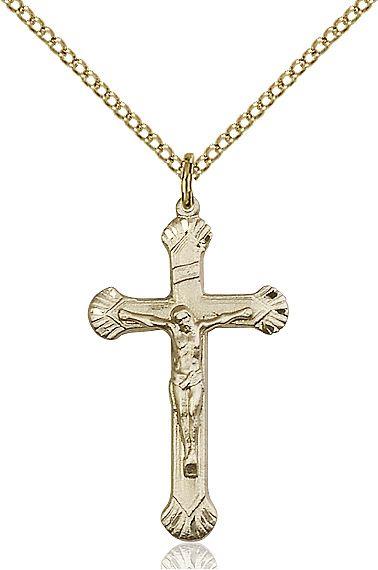 Crucifix medal 06642, Gold Filled