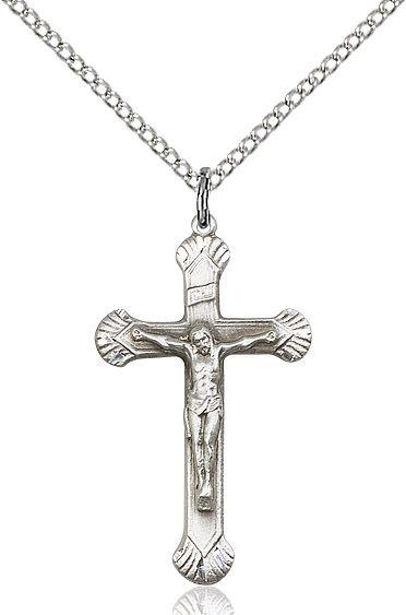 Crucifix medal 06641, Sterling Silver
