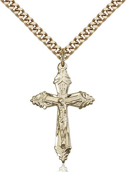 Crucifix medal 06652, Gold Filled