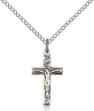 Crucifix medal 09724, Pewter