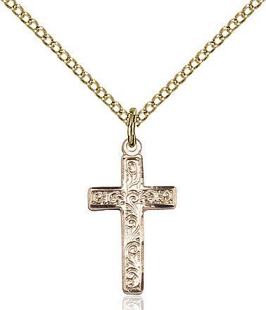 Cross medal 0672Y2, Gold Filled