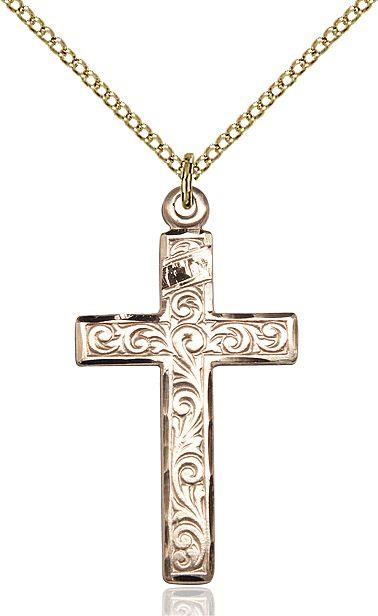 Cross medal 0674Y2, Gold Filled