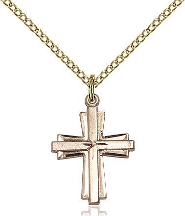 Cross medal 0675Y2, Gold Filled