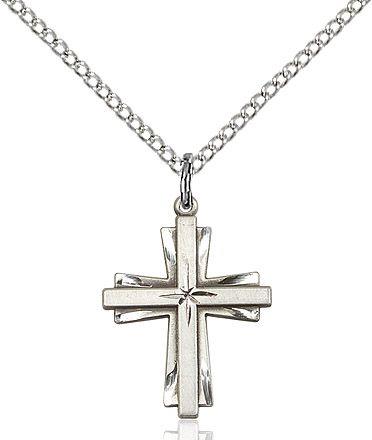 Cross medal 0675Y1, Sterling Silver