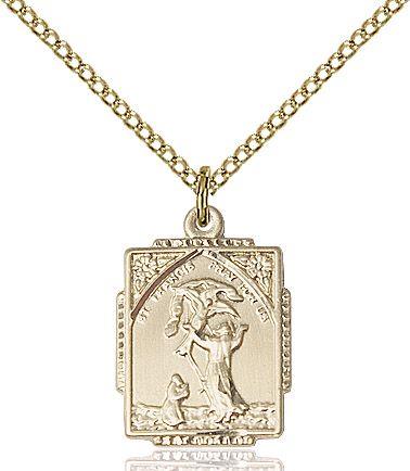 Saint Francis of Assisi medal 0804FC2, Gold Filled