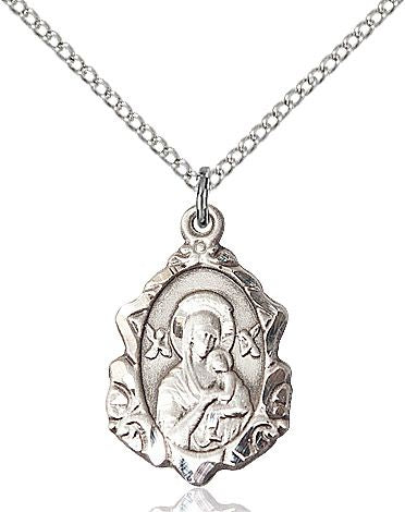 Our Lady of Perpetual Help medal 0822H4, Pewter