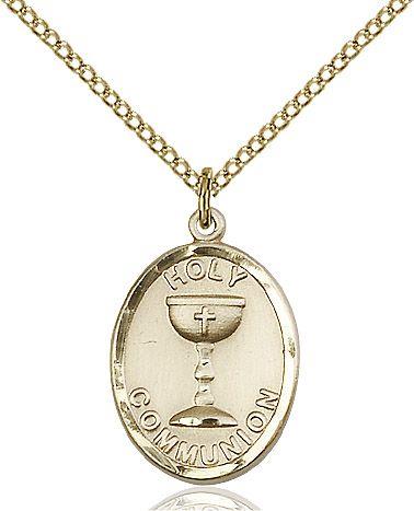 Holy Communion medal 08762, Gold Filled