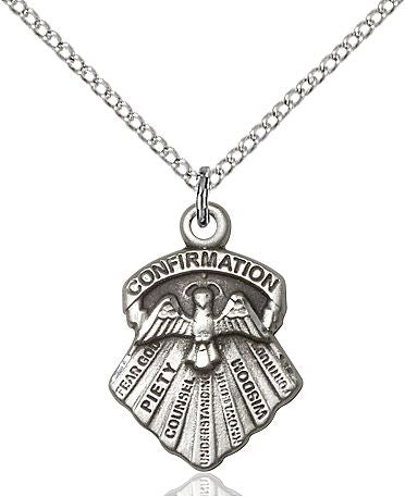 Seven Gifts of the Holy Spirit medal 08864, Pewter