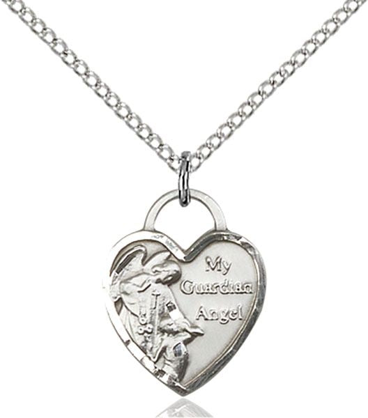Guardian Angel Heart medal 34024, Pewter