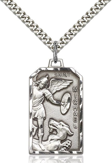 Saint Michael the Archangel medal, 57204, Pewter