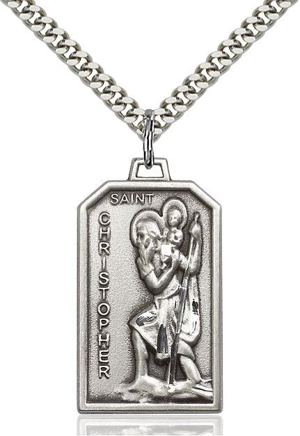 Saint Christopher medal 57214, Pewter