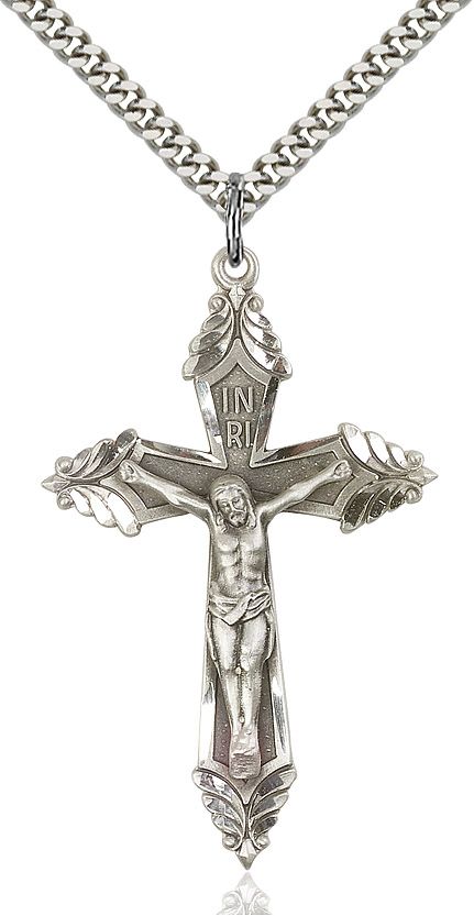 Crucifix medal 60764, Pewter